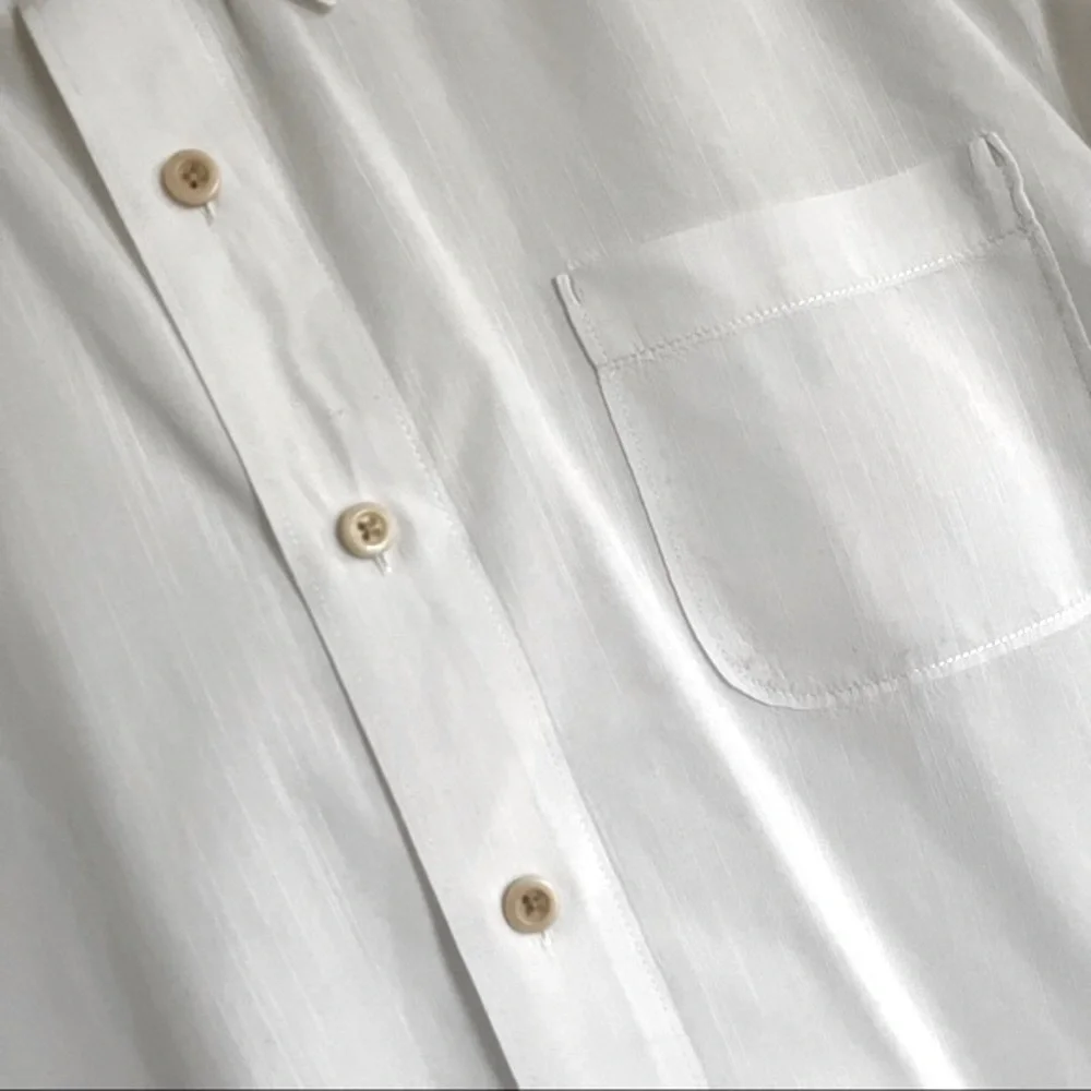 Tommy Bahama Bright White Lux Cotton Embossed Khaki Marlin Relax Edition Shirt